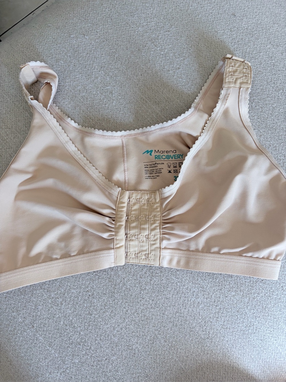 Marena-Recovery Front‑Closure Soft Cup Post‑Surgery Bra — Blush
